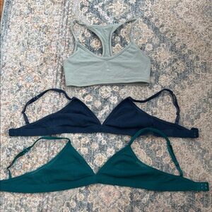 Women's Intimates Set - Blue, Teal, and Gray